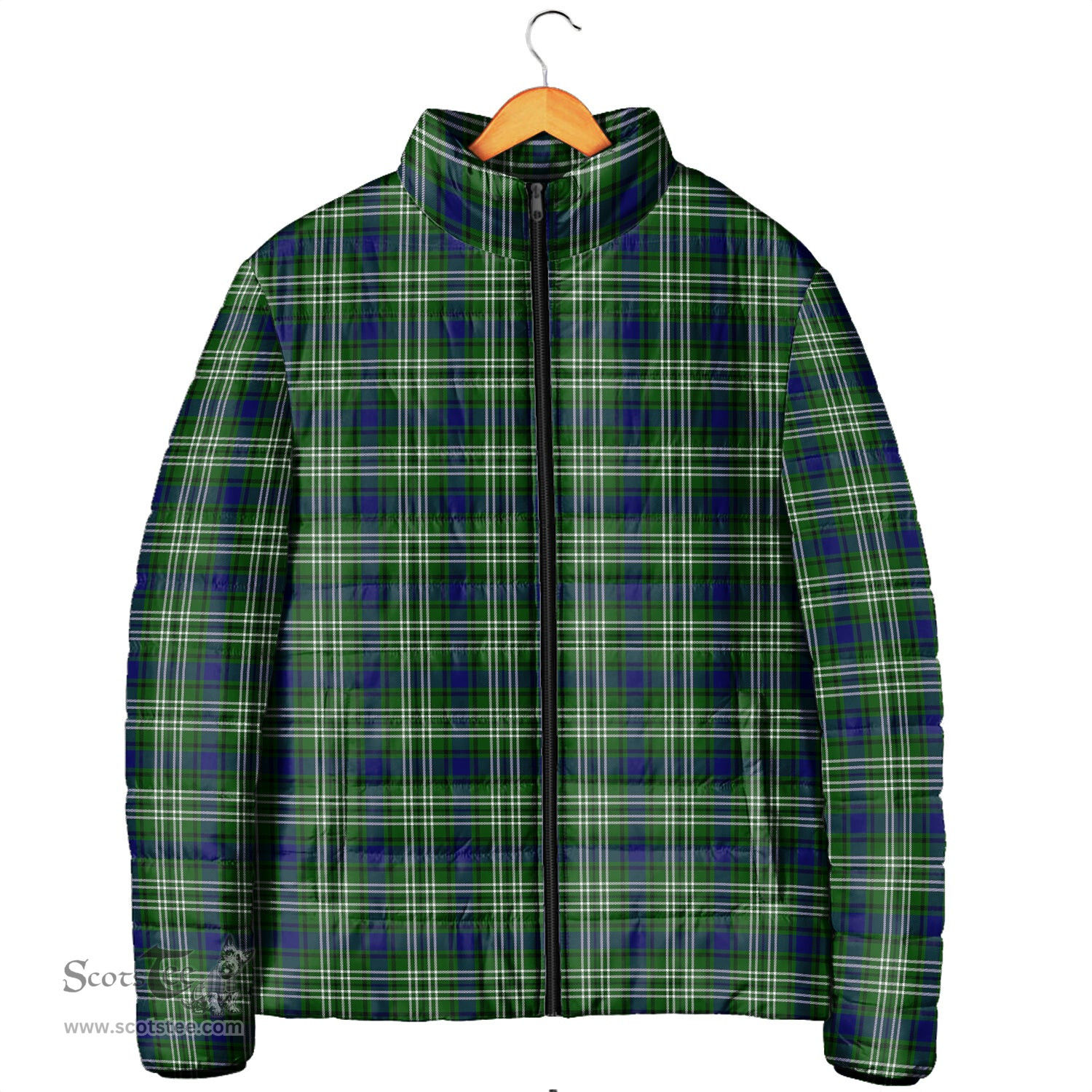 Scottish Spottiswood Clan Tartan Padded Jacket - Tartan Plaid Jacket Scotstee Shop - Tartan Plaid - scotstee.com