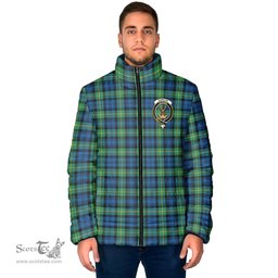 Scottish Gordon Ancient Clan Crest Tartan Padded Jacket with Family Crest - Tartan Plaid Jacket ScotsTee Shop - Tartan Plaid - scotstee.com