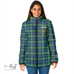 Scottish Gordon Ancient Clan Crest Tartan Padded Jacket with Family Crest - Tartan Plaid Jacket ScotsTee Shop - Tartan Plaid - scotstee.com