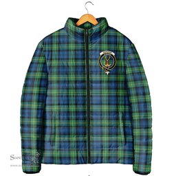 Scottish Gordon Ancient Clan Crest Tartan Padded Jacket with Family Crest - Tartan Plaid Jacket ScotsTee Shop - Tartan Plaid - scotstee.com
