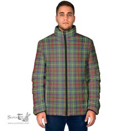 Scottish Shaw Green Modern Clan Tartan Padded Jacket - Tartan Plaid Jacket Scotstee Shop - Tartan Plaid - scotstee.com