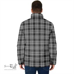 Scottish Stewart Black and White Clan Tartan Padded Jacket - Tartan Plaid Jacket Scotstee Shop - Tartan Plaid - scotstee.com