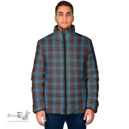 Scottish Stewart Royal Blue Clan Tartan Padded Jacket - Tartan Plaid Jacket Scotstee Shop - Tartan Plaid - scotstee.com