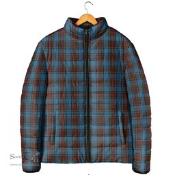 Scottish Stewart Royal Blue Clan Tartan Padded Jacket - Tartan Plaid Jacket Scotstee Shop - Tartan Plaid - scotstee.com
