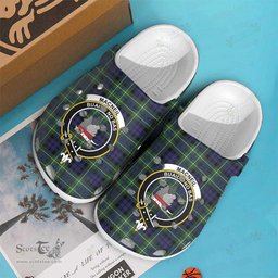 Scottish MacNeil of Colonsay Modern Clan Tartan Clogs - Crest Classic Scottish Plaid Tartan Plaid - ScotsTee - scotstee.com