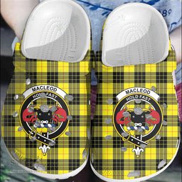 Scottish MacLeod of Lewis Modern Clan Tartan Clogs - Crest Classic Scottish Plaid Tartan Plaid - ScotsTee - scotstee.com
