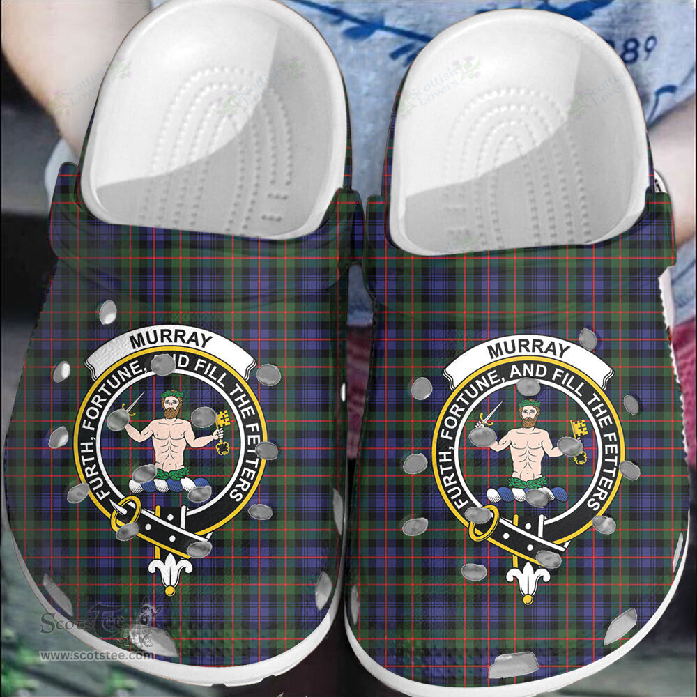 Scottish Murray of Atholl Modern Clan Tartan Clogs - Crest Classic Scottish Plaid Tartan Plaid - ScotsTee - scotstee.com