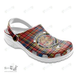 Scottish Drummond of Strathallan Clan Tartan Clogs - Crest Classic Scottish Plaid Tartan Plaid - ScotsTee - scotstee.com