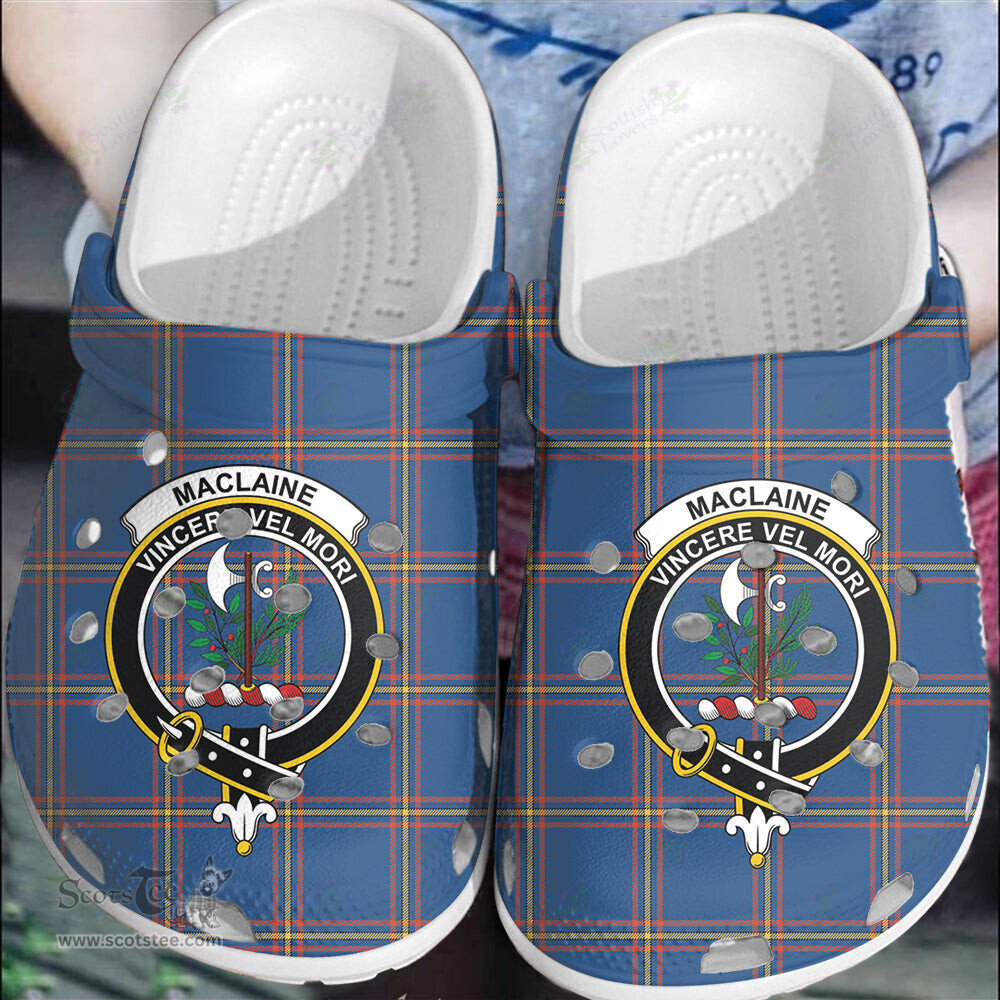 Scottish MacLaine of Loch Buie Clan Tartan Clogs - Crest Classic Scottish Plaid Tartan Plaid - ScotsTee - scotstee.com