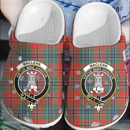 Scottish MacLean of Duart Ancient Clan Tartan Clogs - Crest Classic Scottish Plaid Tartan Plaid - ScotsTee - scotstee.com