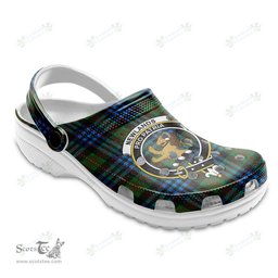 Scottish Newlands of Lauriston Clan Tartan Clogs - Crest Classic Scottish Plaid Tartan Plaid - ScotsTee - scotstee.com