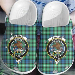 Scottish Graham of Montrose Ancient Clan Tartan Clogs - Crest Classic Scottish Plaid Tartan Plaid - ScotsTee - scotstee.com