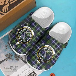 Scottish MacNeill of Barra Modern Clan Tartan Clogs - Crest Classic Scottish Plaid Tartan Plaid - ScotsTee - scotstee.com