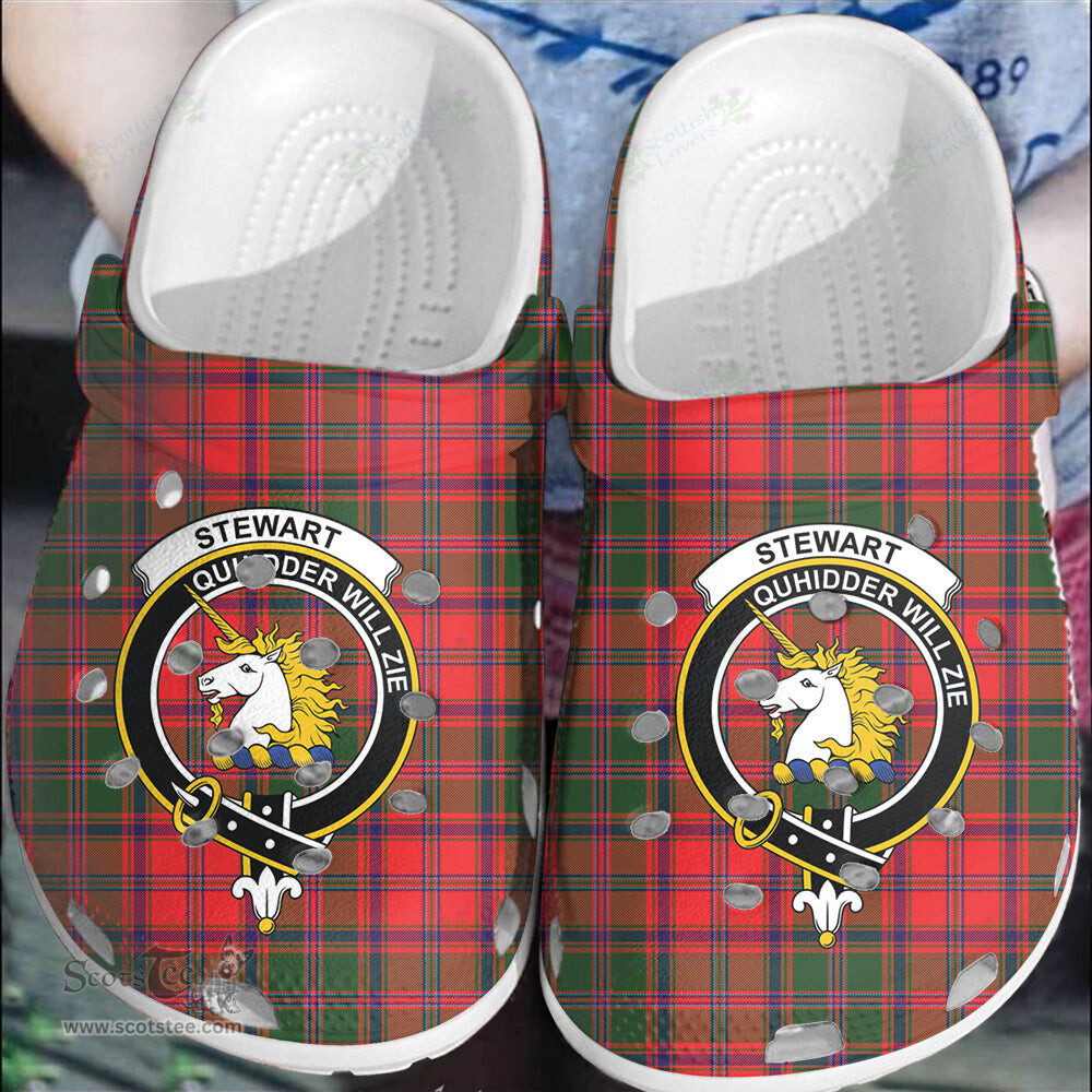 Scottish Stewart of Appin Modern Clan Tartan Clogs - Crest Classic Scottish Plaid Tartan Plaid - ScotsTee - scotstee.com