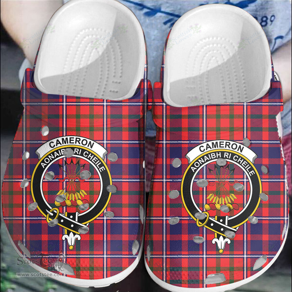 Scottish Cameron of Lochiel Modern Clan Tartan Clogs - Crest Classic Scottish Plaid Tartan Plaid - ScotsTee - scotstee.com