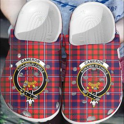 Scottish Cameron of Lochiel Modern Clan Tartan Clogs - Crest Classic Scottish Plaid Tartan Plaid - ScotsTee - scotstee.com