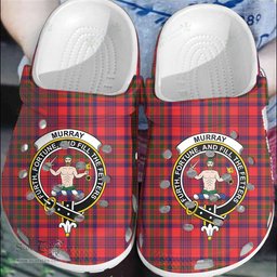 Scottish Murray of Tulloch Modern Clan Tartan Clogs - Crest Classic Scottish Plaid Tartan Plaid - ScotsTee - scotstee.com
