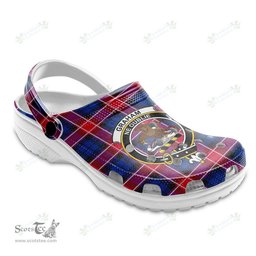 Scottish Graham of Menteith Red Clan Tartan Clogs - Crest Classic Scottish Plaid Tartan Plaid - ScotsTee - scotstee.com