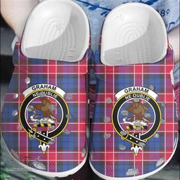Scottish Graham of Menteith Red Clan Tartan Clogs - Crest Classic Scottish Plaid Tartan Plaid - ScotsTee - scotstee.com