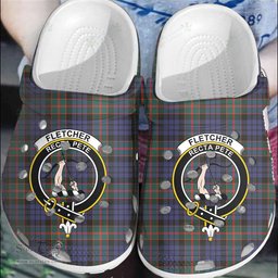 Scottish Fletcher of Dunans Clan Tartan Clogs - Crest Classic Scottish Plaid Tartan Plaid - ScotsTee - scotstee.com