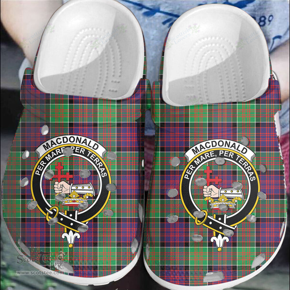 Scottish MacDonald of Clanranald Clan Tartan Clogs - Crest Classic Scottish Plaid Tartan Plaid - ScotsTee - scotstee.com