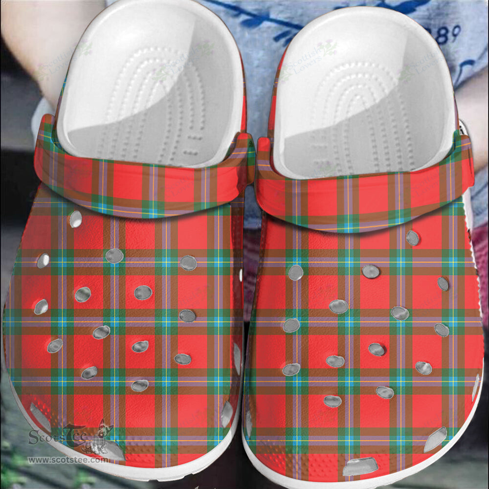 Scottish MacLaine of Loch Buie Clan Tartan Clogs - Classic Scottish Plaid Tartan Plaid - ScotsTee - scotstee.com