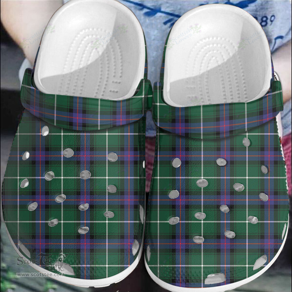 Scottish MacDonald of the Isles Hunting Modern Clan Tartan Clogs - Classic Scottish Plaid Tartan Plaid - ScotsTee - scotstee.com