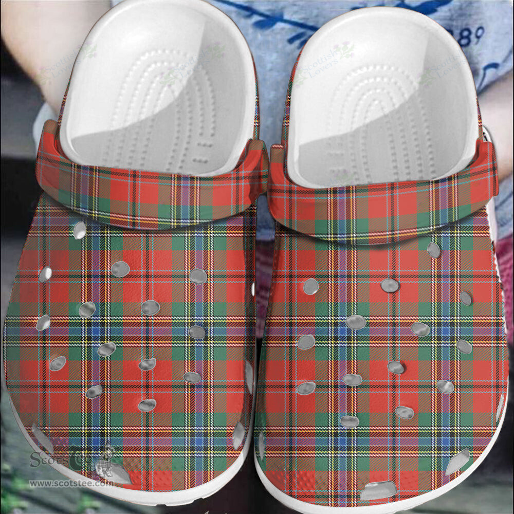 Scottish MacLean of Duart Ancient Clan Tartan Clogs - Classic Scottish Plaid Tartan Plaid - ScotsTee - scotstee.com