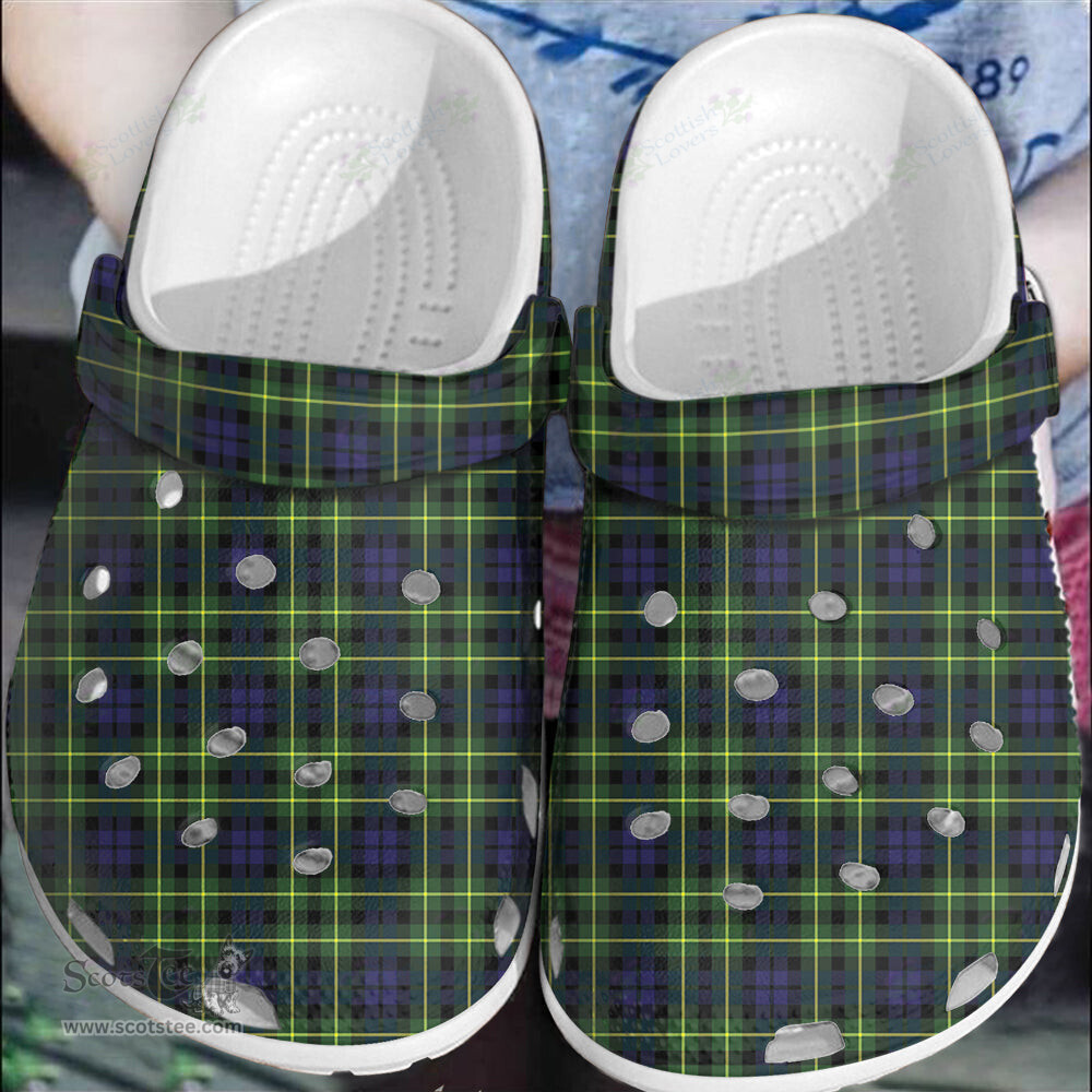 Scottish Campbell of Breadalbane Modern Clan Tartan Clogs - Classic Scottish Plaid Tartan Plaid - ScotsTee - scotstee.com