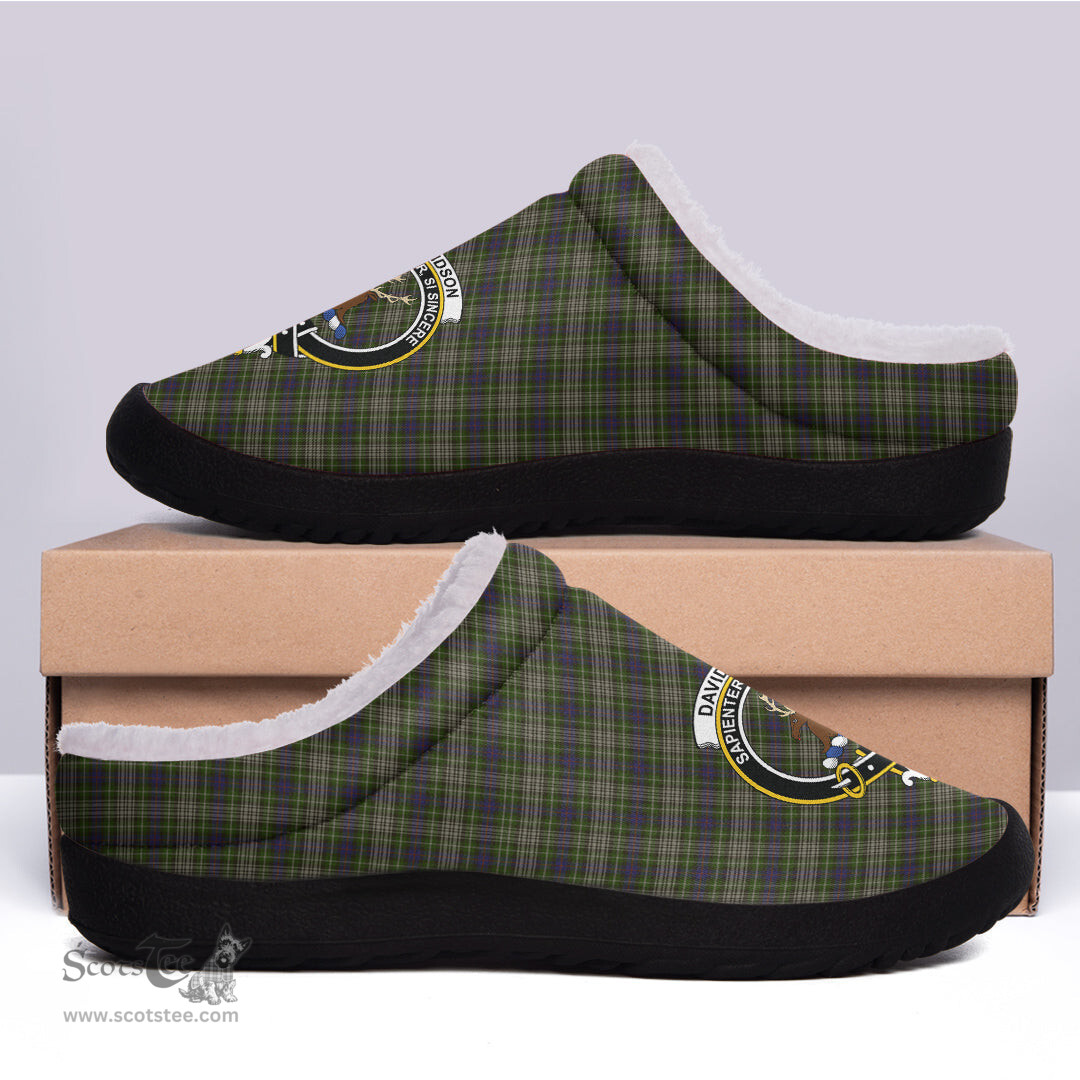 Looking for Scottish Davidson Tulloch Dress Clan Tartan Fleece Slippers - Crest Classic? Check out our collection of Tartan T-shirts! Shop now at Scottishplaid.co!