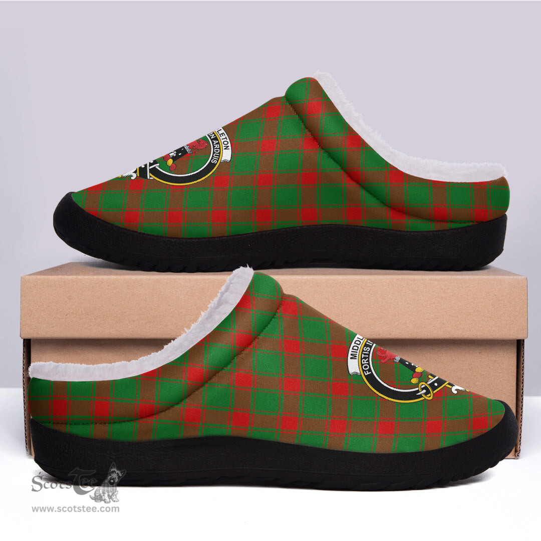 Looking for Scottish Middleton Modern Clan Tartan Fleece Slippers - Crest Classic? Check out our collection of Tartan T-shirts! Shop now at Scottishplaid.co!