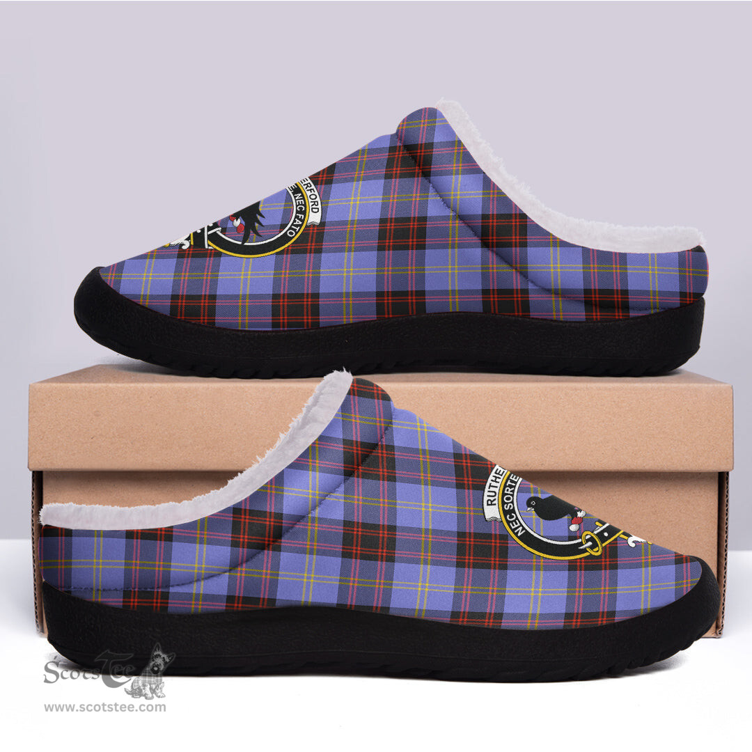 Looking for Scottish Rutherford Clan Tartan Fleece Slippers - Crest Classic? Check out our collection of Tartan T-shirts! Shop now at Scottishplaid.co!