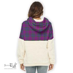 Scottish Wardlaw Modern Clan Tartan Flannel Hoodie Women - Classic Scottish Plaid Tartan Plaid
