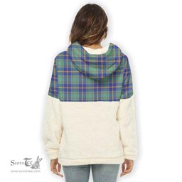 Scottish US Marine Clan Tartan Flannel Hoodie Women - Classic Scottish Plaid Tartan Plaid