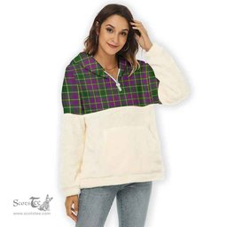 Scottish Taylor Clan Tartan Flannel Hoodie Women - Classic Scottish Plaid Tartan Plaid
