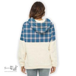 Scottish Strathclyde District Clan Tartan Flannel Hoodie Women - Classic Scottish Plaid Tartan Plaid