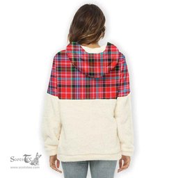 Scottish Straiton Clan Tartan Flannel Hoodie Women - Crest Classic Scottish Plaid Tartan Plaid