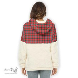 Scottish Sinclair Clan Tartan Flannel Hoodie Women - Crest Classic Scottish Plaid Tartan Plaid