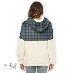 Scottish Stevenson Clan Tartan Flannel Hoodie Women - Classic Scottish Plaid Tartan Plaid