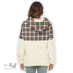 Scottish Stewart Dress Modern Clan Tartan Flannel Hoodie Women - Classic Scottish Plaid Tartan Plaid