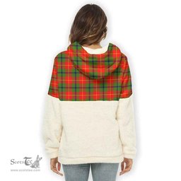 Scottish Turnbull Clan Tartan Flannel Hoodie Women - Crest Classic Scottish Plaid Tartan Plaid