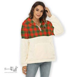 Scottish Turnbull Clan Tartan Flannel Hoodie Women - Crest Classic Scottish Plaid Tartan Plaid