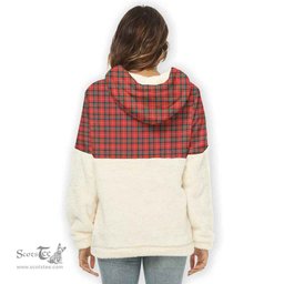 Scottish Stuart of Bute Clan Tartan Flannel Hoodie Women - Classic Scottish Plaid Tartan Plaid