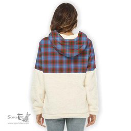 Scottish Trotter Clan Tartan Flannel Hoodie Women - Crest Classic Scottish Plaid Tartan Plaid