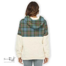 Scottish Walkinshaw Clan Tartan Flannel Hoodie Women - Crest Classic Scottish Plaid Tartan Plaid