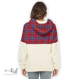 Scottish Wishart Dress Clan Tartan Flannel Hoodie Women - Classic Scottish Plaid Tartan Plaid