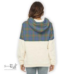Scottish Stewart of Appin Hunting Ancient Clan Tartan Flannel Hoodie Women - Classic Scottish Plaid Tartan Plaid