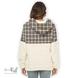 Scottish Stewart Dress Ancient Clan Tartan Flannel Hoodie Women - Classic Scottish Plaid Tartan Plaid