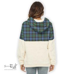 Scottish MacRae Hunting Ancient Clan Tartan Flannel Hoodie Women - Classic Scottish Plaid Tartan Plaid