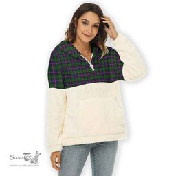 Scottish Morrison Modern Clan Tartan Flannel Hoodie Women - Classic Scottish Plaid Tartan Plaid